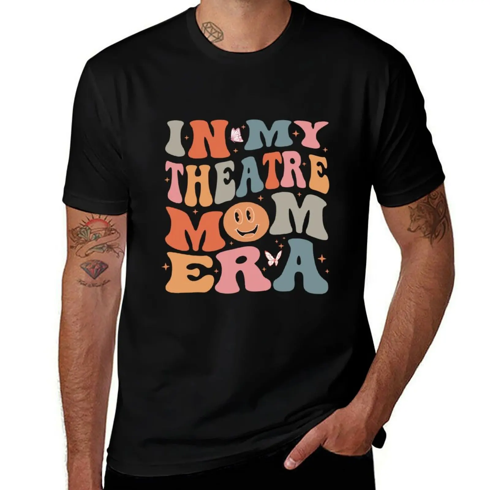 

In My Theatre Mom Era Groovy Retro Mother Mama Women T-Shirt t shirt for man 100 percent cotton men t shirt cotton 100% T-Shirt