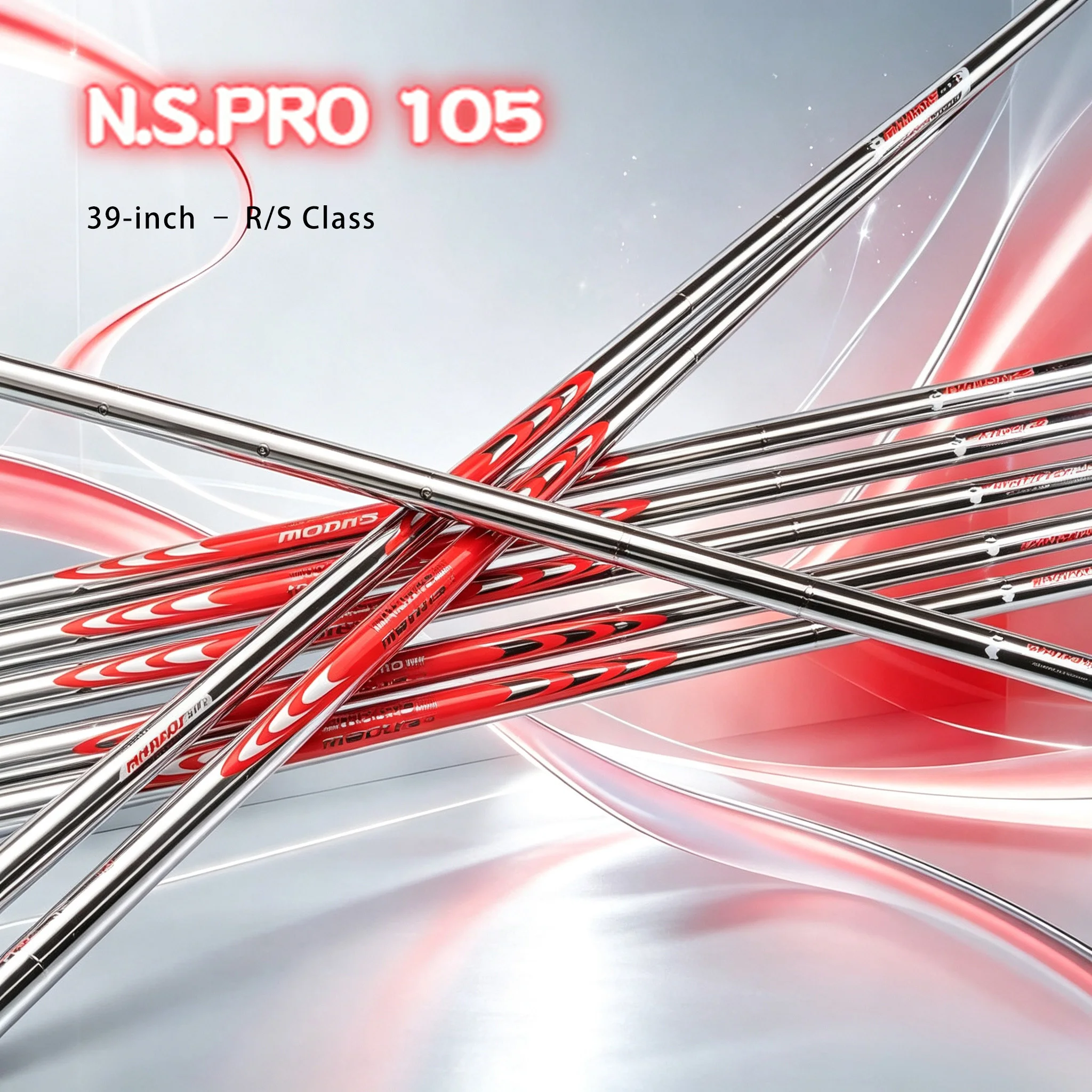 Golf N.S.Pro 105 Iron Shaft Steel Shaft 39inch Standard Length R/S Hardness High Elasticity and Anti-Twist Design Stable and Solid Hitting Performance Iron Shaft Set