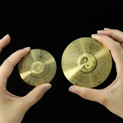 1PC 60/80mm Brass Compass Yin Yang Tai Chi Eight Trigrams The 24 Solar Terms Turntable Copper Ornaments Mascot Feng Shui Decor