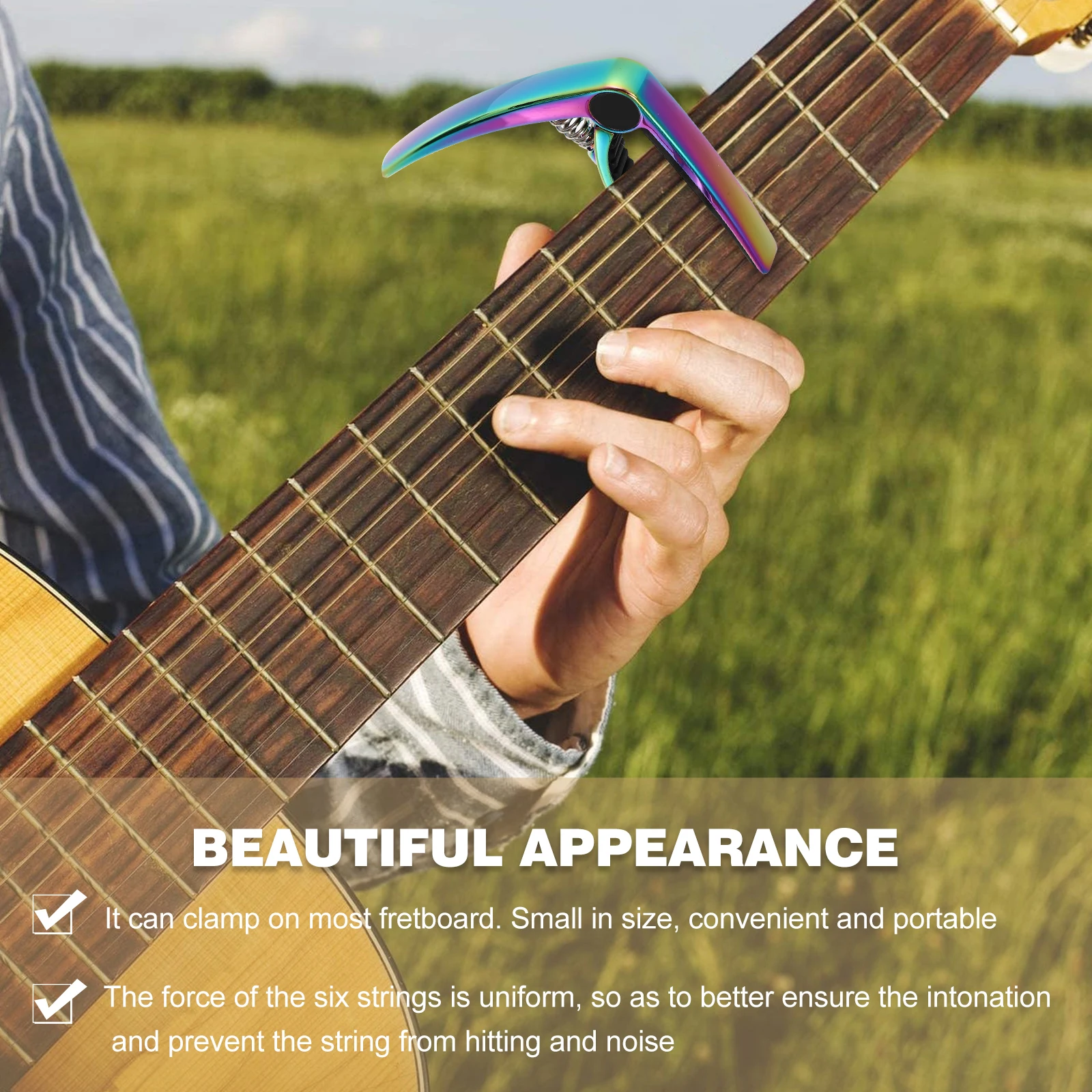 

1pc Guitar Capo Alloy Key Trigger For Electric Folk Guitar Portable Clip On Tuner Musical Instrument Part Ukulele Capo