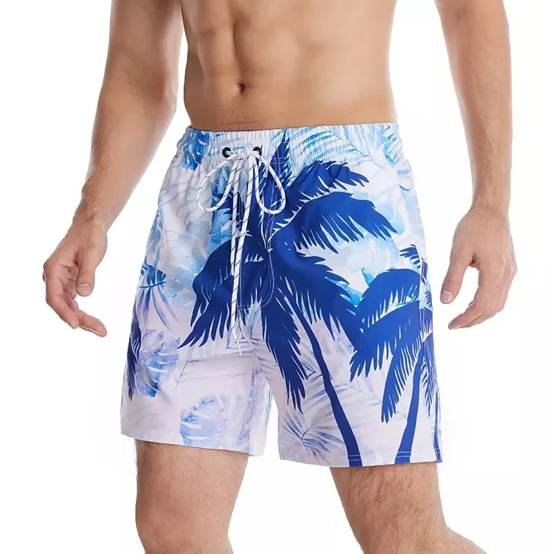 Fashion Palm Trees Graphic Beach Shorts For Men Summer Casual Holiday Vacation 3D Printed Swim Trunks Loose Harajuku Short Pants