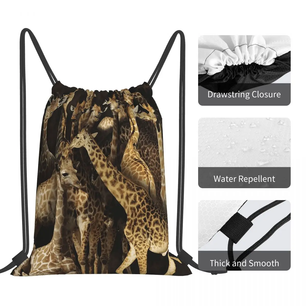 حقائب ظهر على شكل زرافة كاجوال محمولة برباط حقيبة رياضية حقائب كتب للطلاب والنساء #5