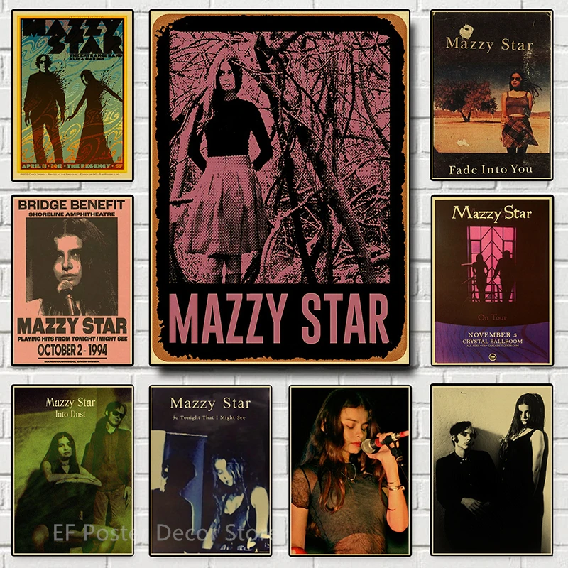 Álbum de música Pop nórdico de los años 80, póster de Mazzy Star Fade Into You, impresiones estéticas, pintura Vintage para el hogar, habitación, Bar, cafetería, decoración artística de pared