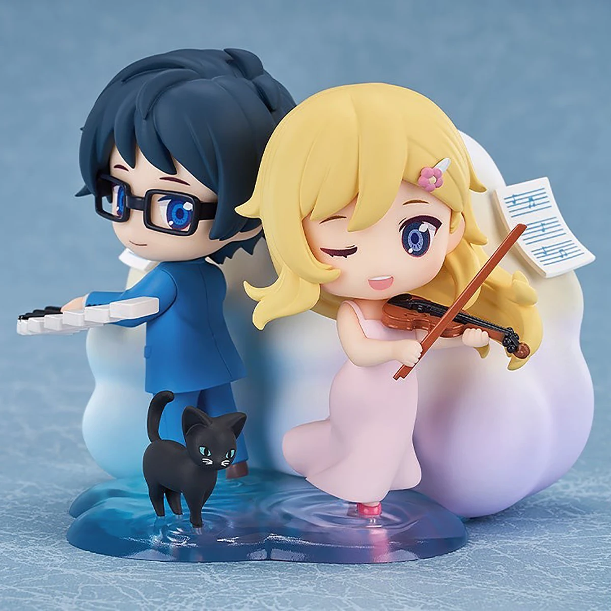 متوفر في المخزون الأصلي ابتسامة جيدة الفنون شنغهاي رسمت مسبقا Qset + Shigatsu Wa Kimi No Uso Arima Kousei Miyazono Kaori أنيمي الشكل