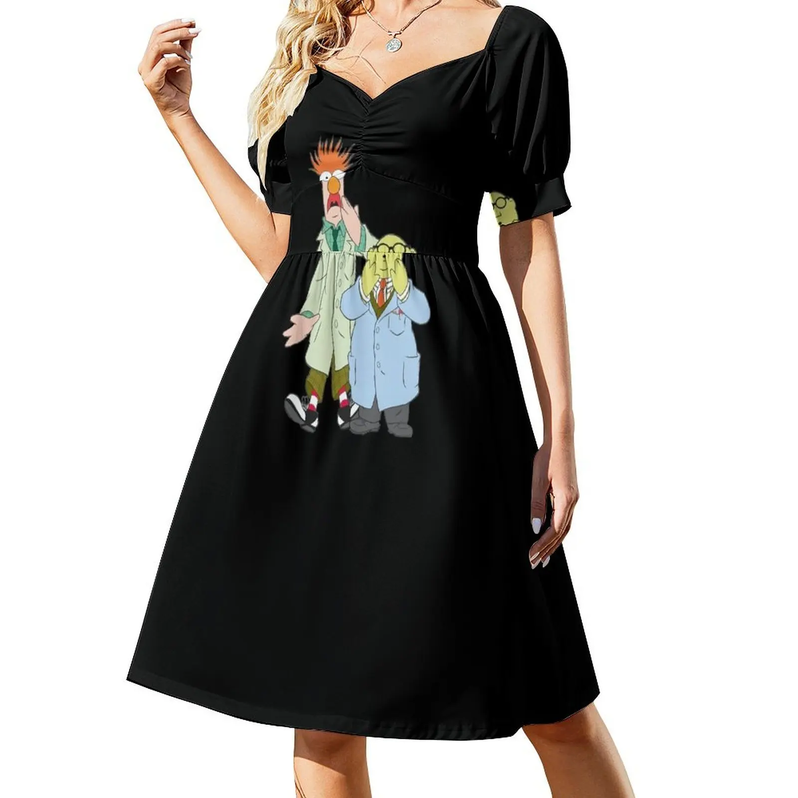 

Beaker and Dr. Bunsen Honeydew The Muppets Show Short-Sleeved Dress elegant dresses plus sizes Women's summer suit women dresses