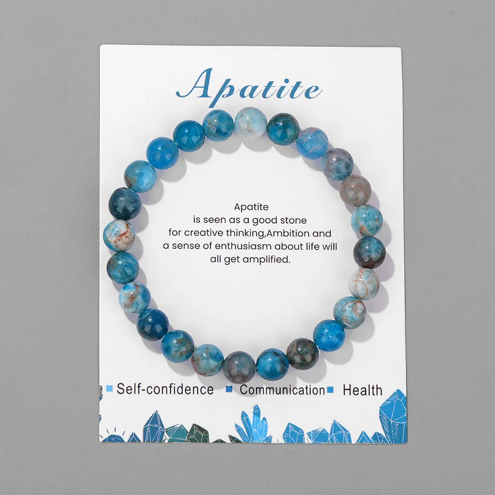 Trend ige Naturstein perlen Tigerauge Armband 8mm runde Amazonit Howlite Quarz Perlen elastische Armbänder Frauen Männer Yoga Schmuck – Detail 15