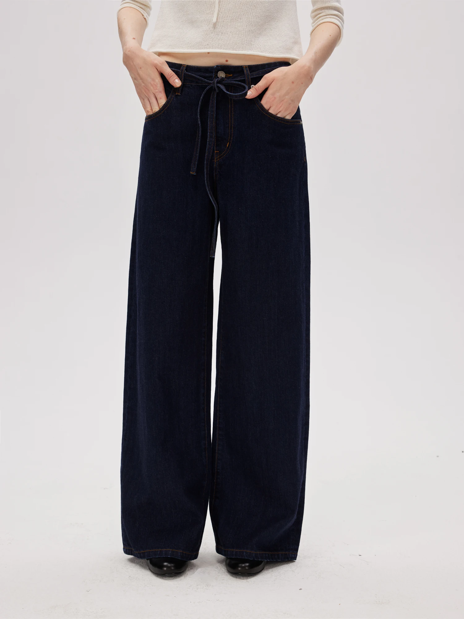 

Винтажные джинсы из денима с эффектом выстиранного хлопка, прямой крой, женские, размер L, 30R, коллекция Cleanfit 90-х, осенняя коллекция