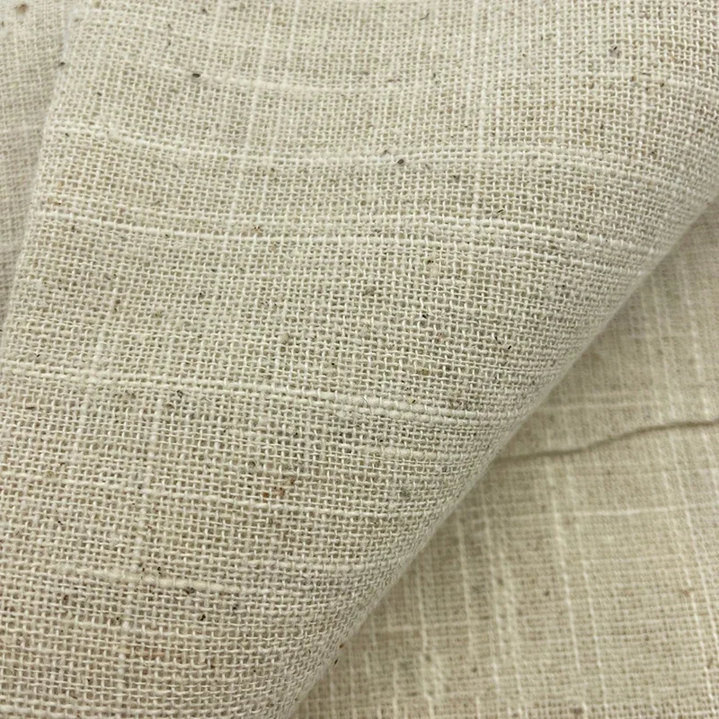 1/2/3 Yard Bamboo Joint Cotton Fabric Beige Linen Cotton Plain color Handmade DIY Luggage Pillows Home Textile Sewing Tablecloth