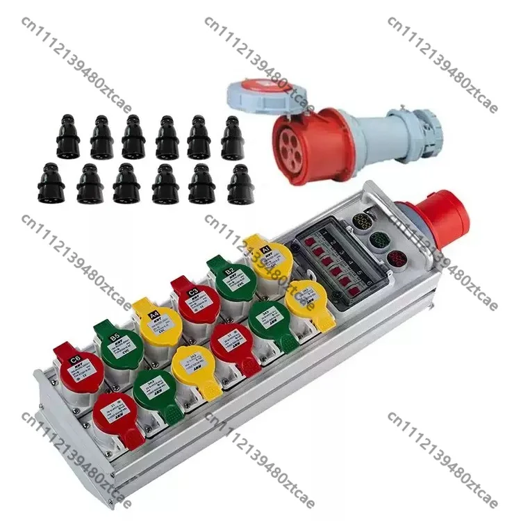 63A Input 12 Ways Portable Stage Breakout Box Aviation Plug Distribution Box For Wedding Lighting Large Screen Equipment