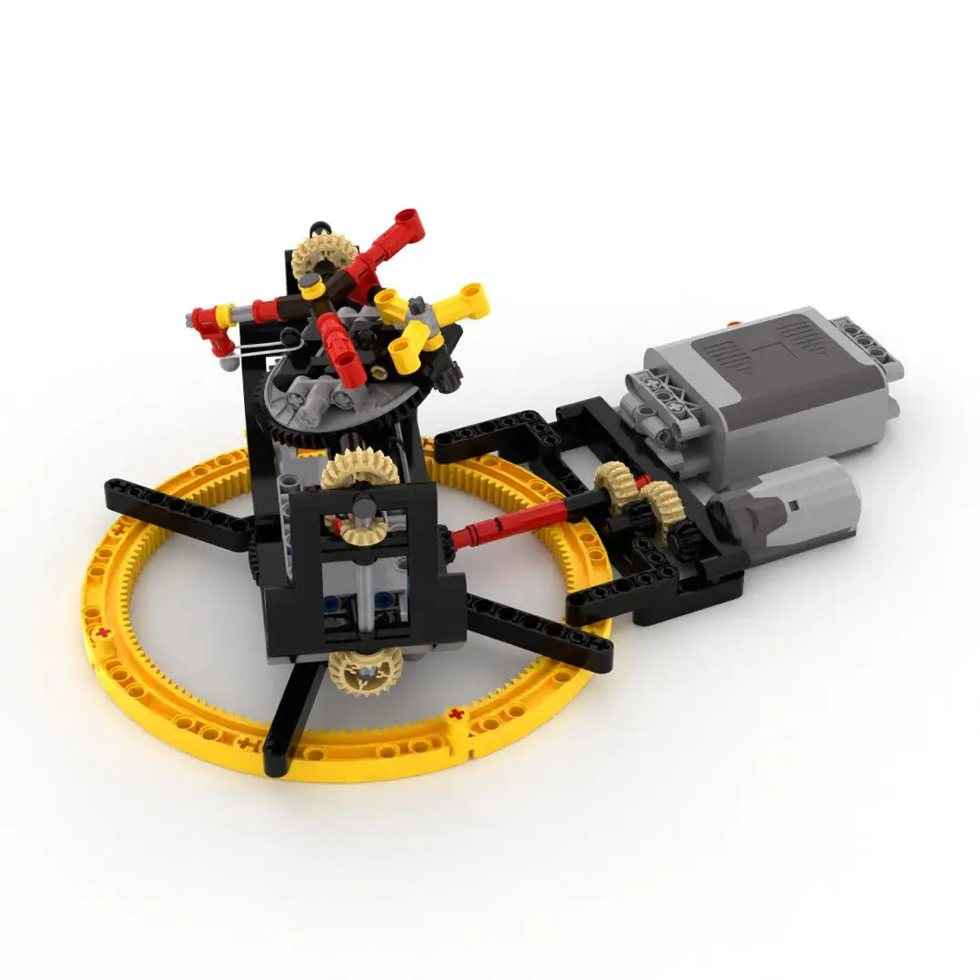 

Набор MOC: Маленький инженерный робот-конструктор для дома, механический сборный трехосный летающий робот-модель, обучающий инструмент