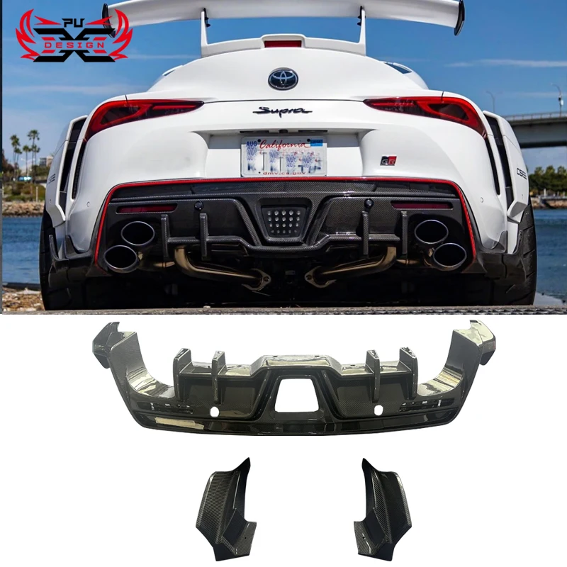 

For Toyota Supra A90 A91 Mk5 Toms Style Carbon Fiber Rear Diffuser Bumper rear shunt Rear Splitter