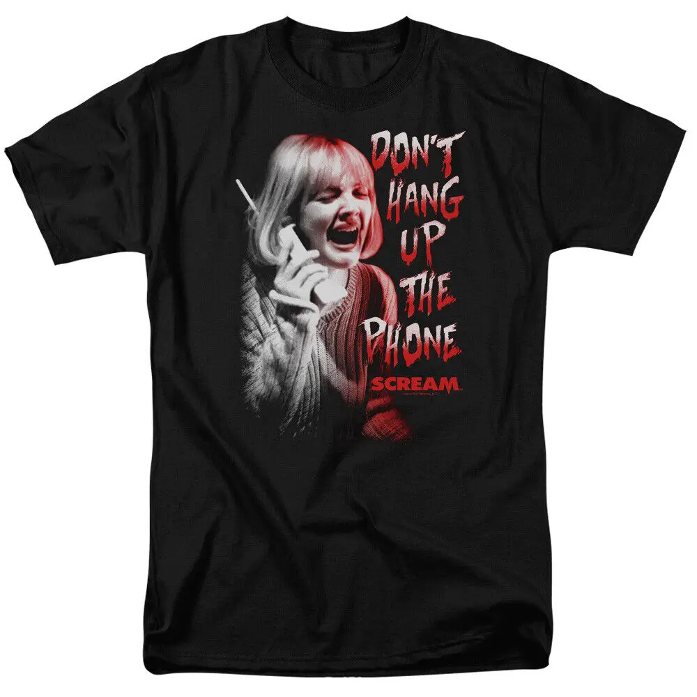 Scream Don't Hang Up T Shirt Licensed Horror Movie Retro Classic Scary Tee Black