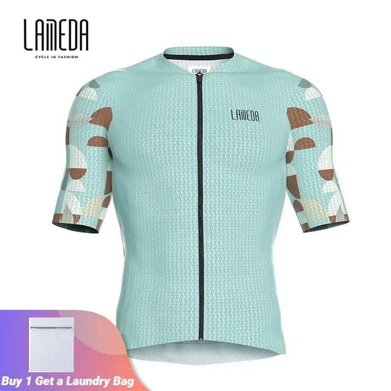 

Lameda Men Cycling Short Sleeves Breathable Summer Cycling Clothing For Men Quick-dry Cycling Jersey Menbike Clothing