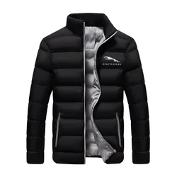 Chaqueta ligera y cálida para hombre, ropa de algodón con cuello de manga larga, abrigo ajustado acolchado de algodón a prueba de viento, invierno 2024