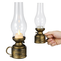 Vintage LED Lantern Flameless Indoor Table Lamp Electronic Oil Lamp for Bedroom Decor Camping Lighting Gift Idea