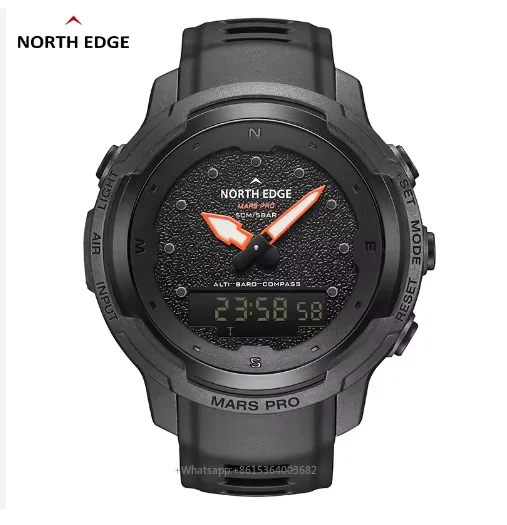 YLL-NORTH EDGE Mars Pro Мужские спортивные умные часы с компасом, термометром, мировым временем, шагомером, альтиметром, барометром, смарт-часы для бега AP