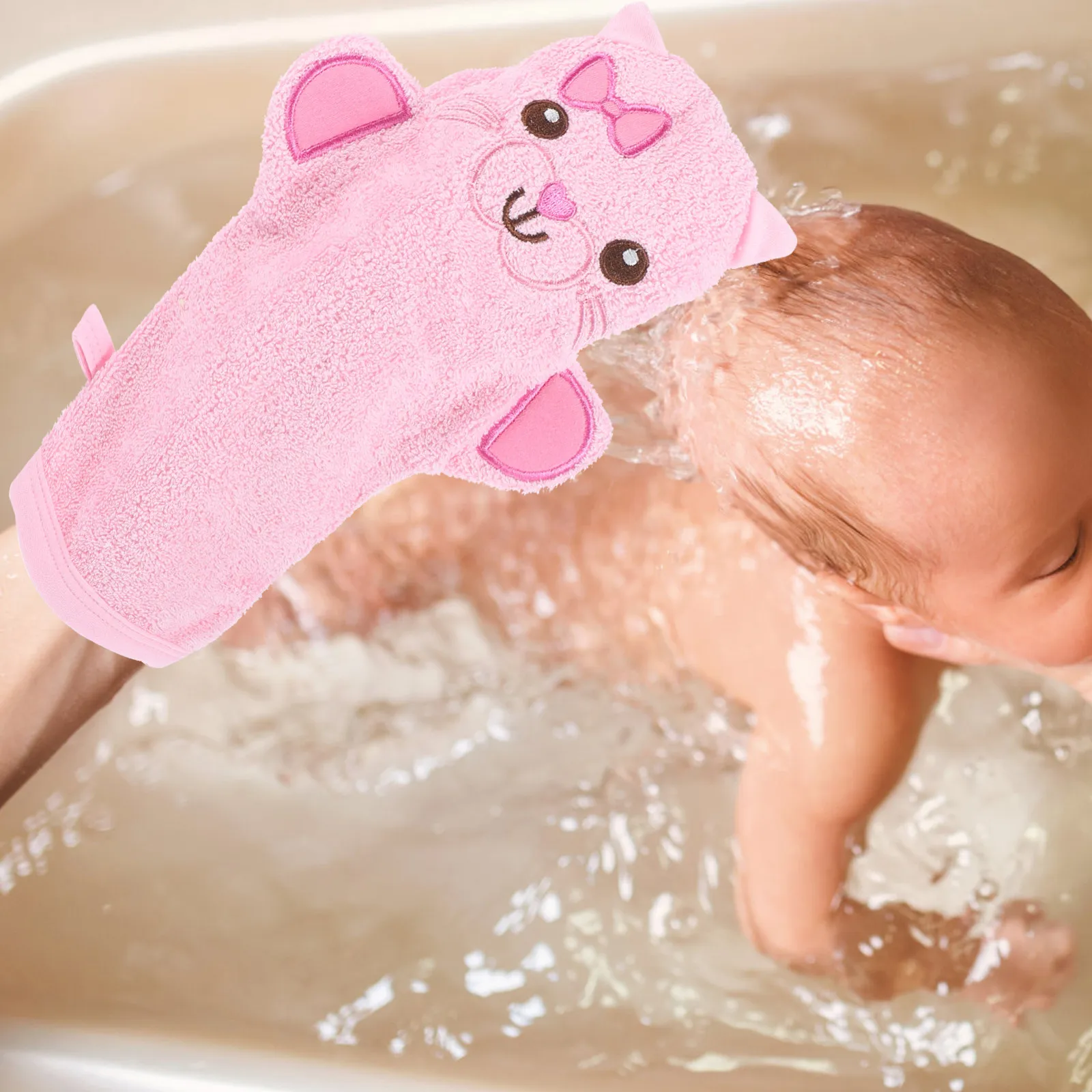 

2 шт. Детские мочалки-перчатки с мультяшным дизайном, отшелушивающие, для мягкой очистки кожи, аксессуары для душа для малышей