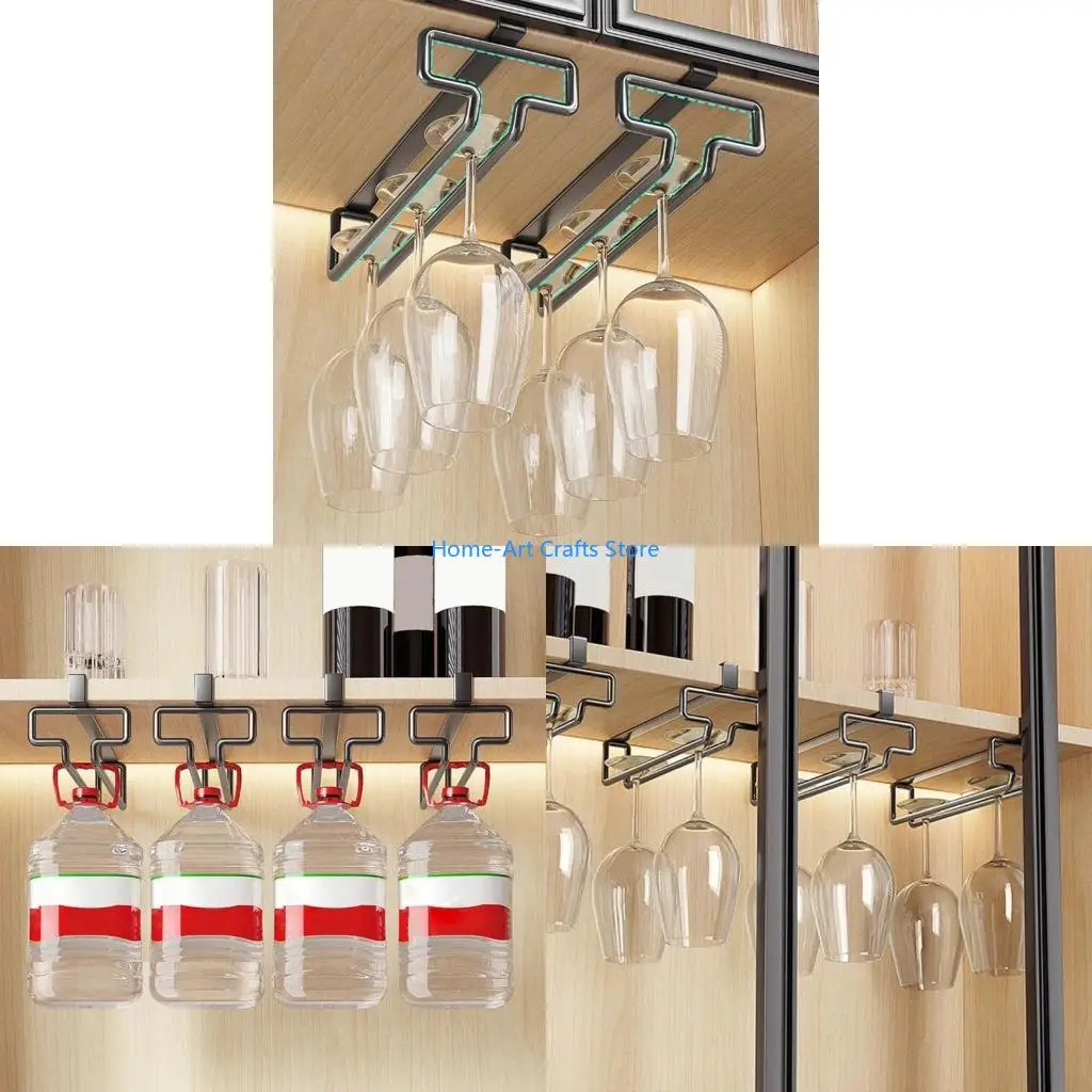 Y3NA Wine Glass Holders Durable Stainless Steel Rack For Easily Installation