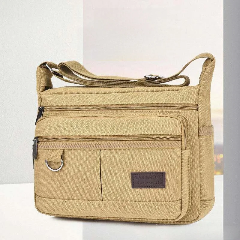 

Large Canvas Shoulder Bag Men's Travel Bag Work Site Tool Bag High Capacity Crossbody Bag Durable Labor Protection Bag