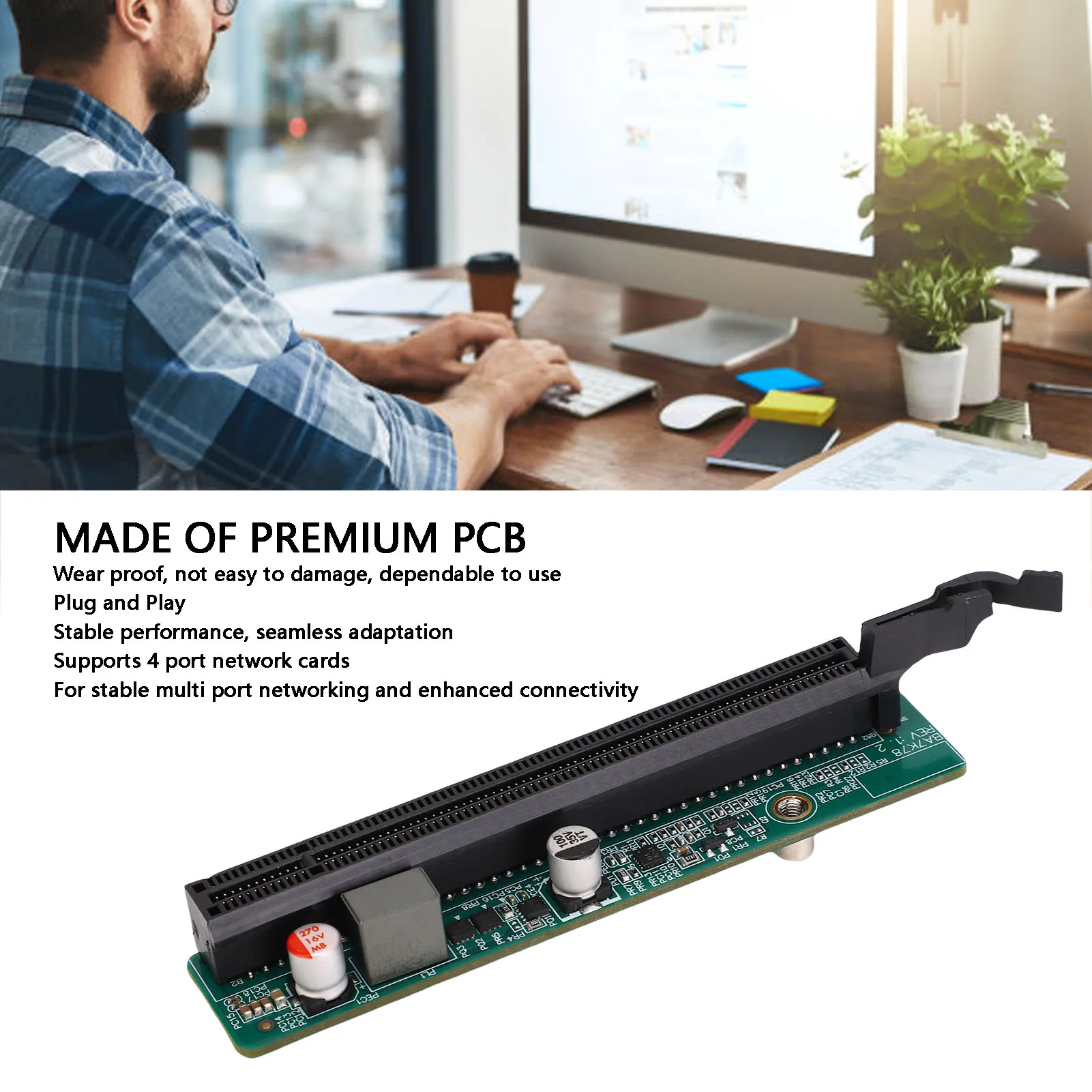 

Переходная карта PCIE16, подходящая для рабочей станции M90q M950q PCI Express 16x, замена видеокарты расширения PCIE 16x, карта адаптера Riser