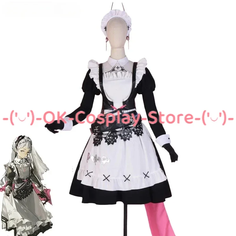 Disfraz de Cosplay del juego Arknights para mujer, vestido de sirvienta lindo, traje de fiesta, ropa de Anime, uniformes de Carnaval de Halloween, hecho a medida