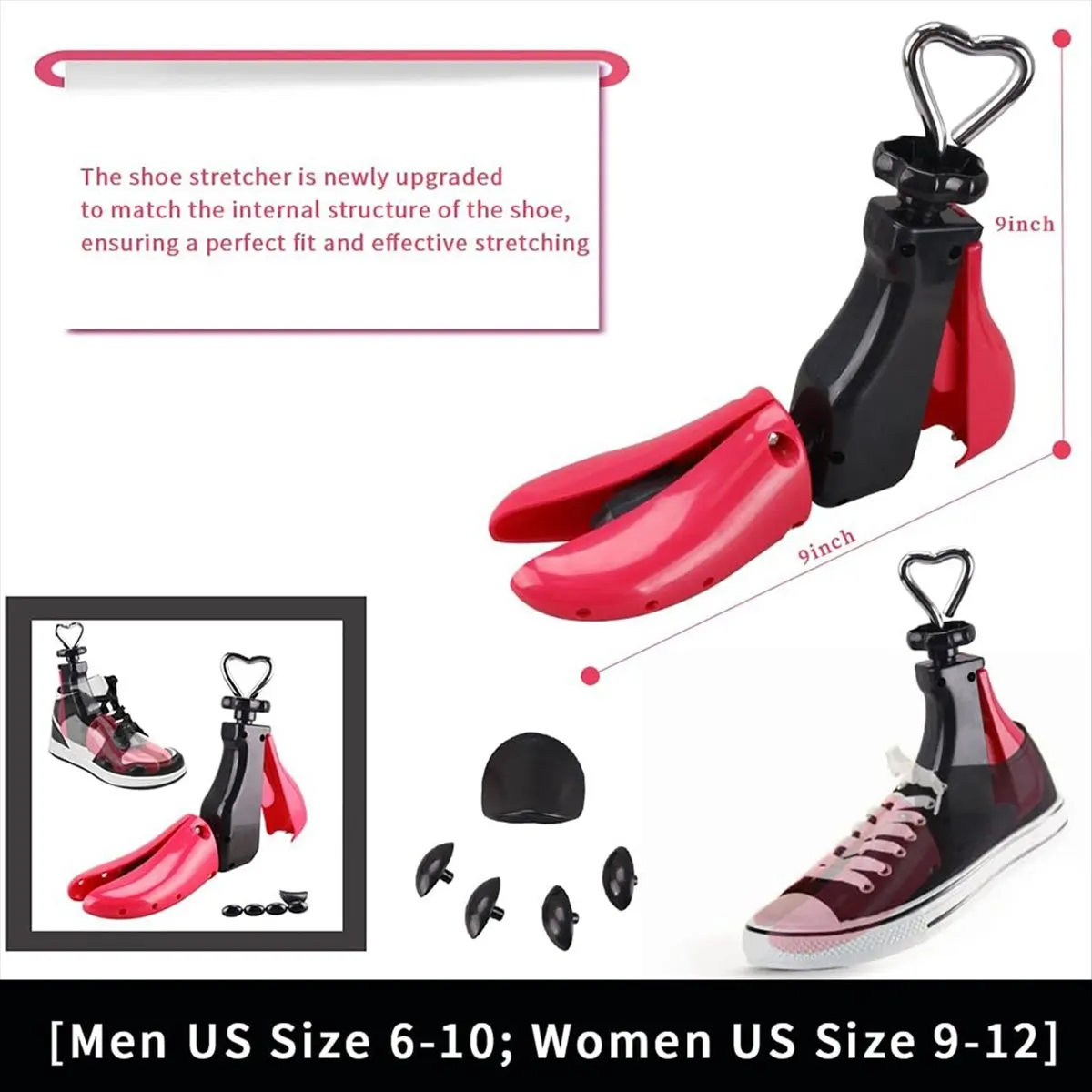Shoe Stretcher Women, Boot Stretcher Wide Feet, 4 Way Adjustable Shoe Stretcher.(for Women Size 7-12,Men'S 6-11)-A63M view 3