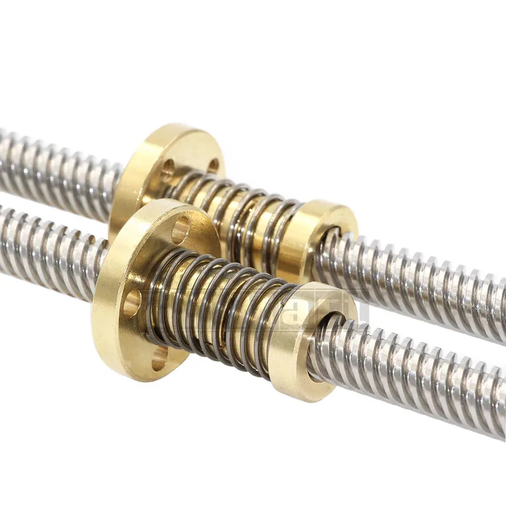 1Set  3D Printer Parts 8mm TR8 - 8mm 4mm 2mm Lead Screw Trapezoidal ACME w/ Anti-Backlash Anti Backlash Nut Pitch 2mm