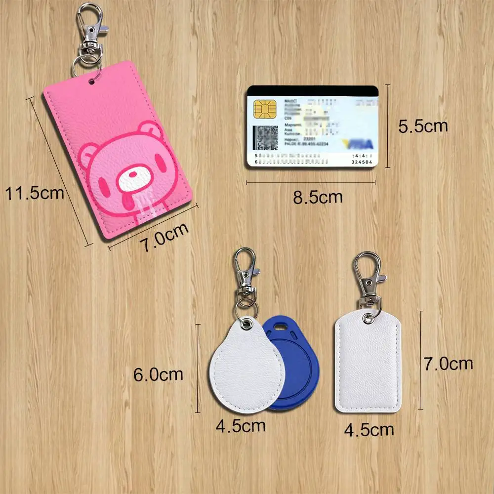 Violent corruption Gloomy Bear Holder For Bank Business Work Card Holder Student Card Case Bus Card Keychain