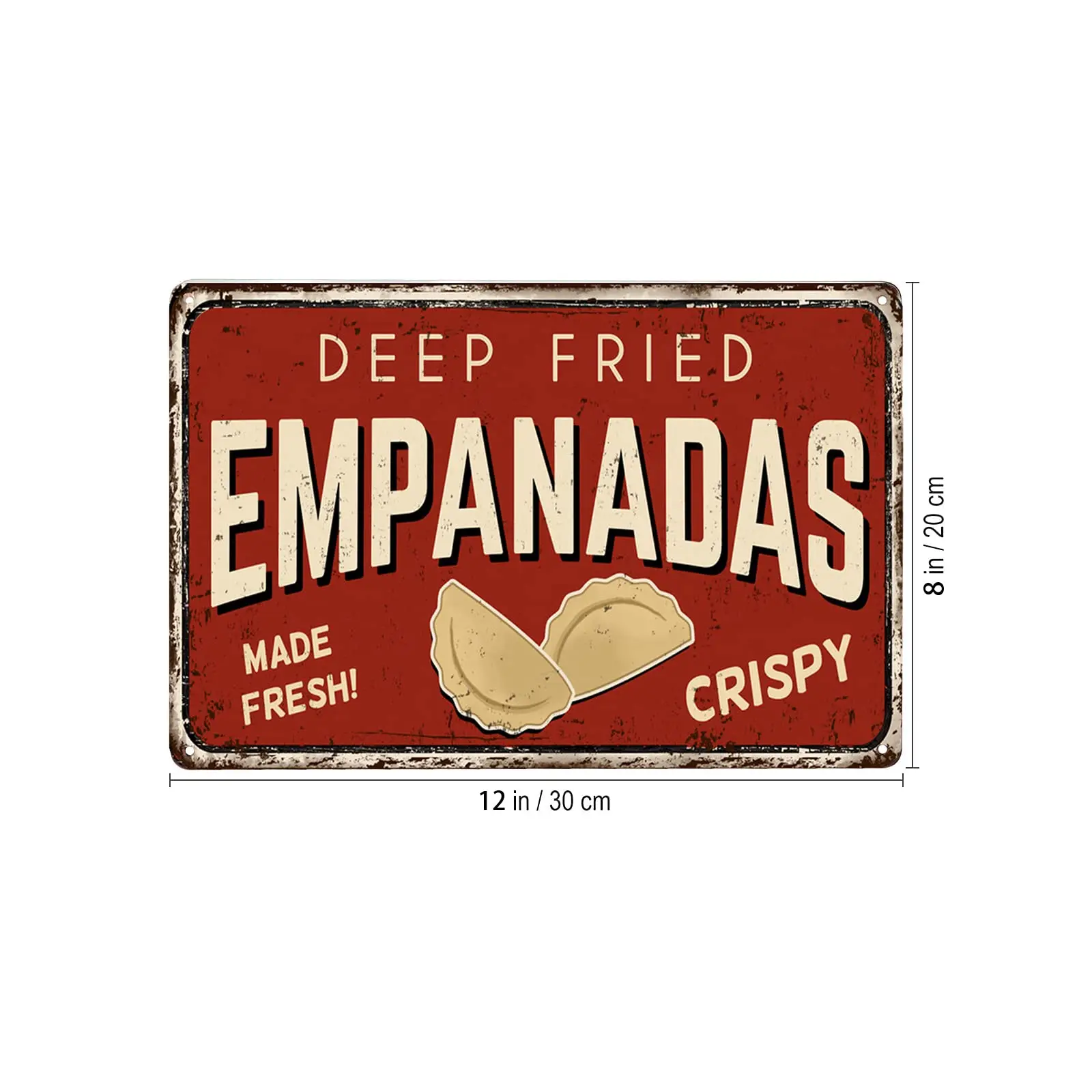 Lesiker Vintage Rusty Metal Sign Empanadas for Wall Decor for Bars,Restaurants,Cafes Pubs 12