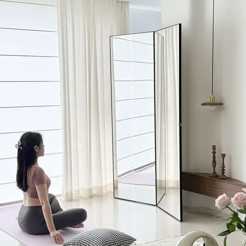 DSA full body mirror floor new dancing home folding mirror yoga mirror movable closed full-length