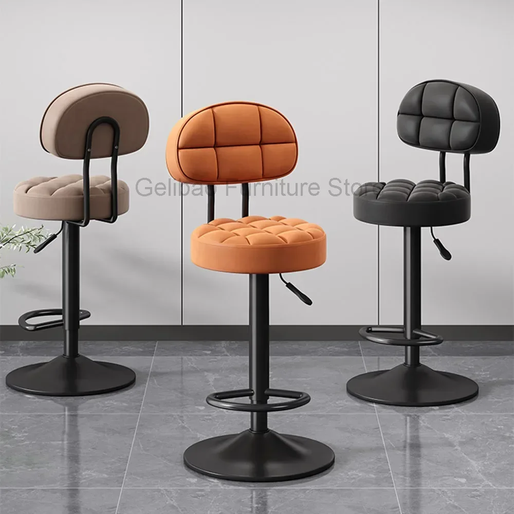 

Makeup Barber Luxury Bar Stools Metal Elegant Adjustable Designer Chair Design Minimalist Nordic Office Relaxing Furniture