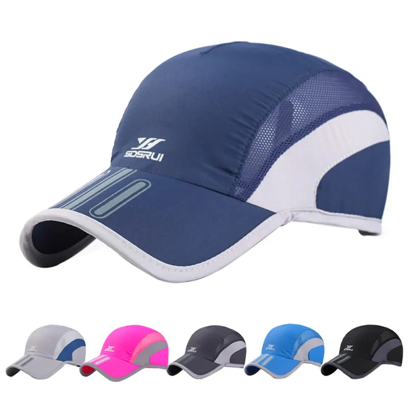 Men Cap Cycling Running Baseball Tennis Hat Mesh Breathable Quick Dry Hat Bone Snapback Male Climbing Running Sport Hats