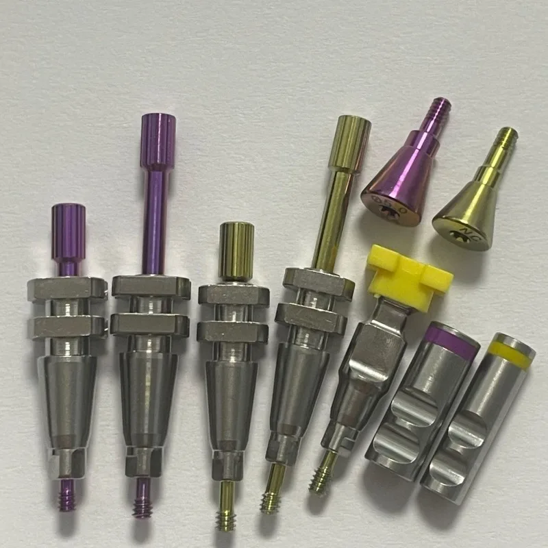 1Pcs Dental Accessories Open Closed Transfer Rod Tray Long Short Analog RC NC Impression Cap Gypsum Replacement Body for ITI