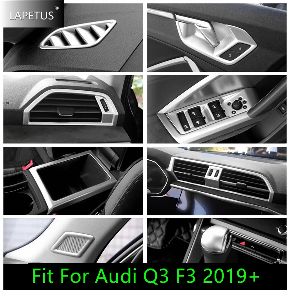 ABS Auto Matte Pillar A Speaker / Window Glass Lift / Door Handle Bowl Panel Cover Trim Accessories For Audi Q3 F3 2019 - 2024