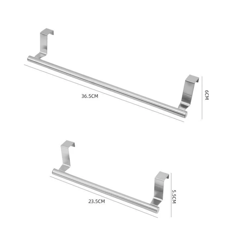 Towel Rack Over Door Towel Bar Hanging Holder Stainless Steel Bathroom Kitchen Cabinet Towel Rag Rack