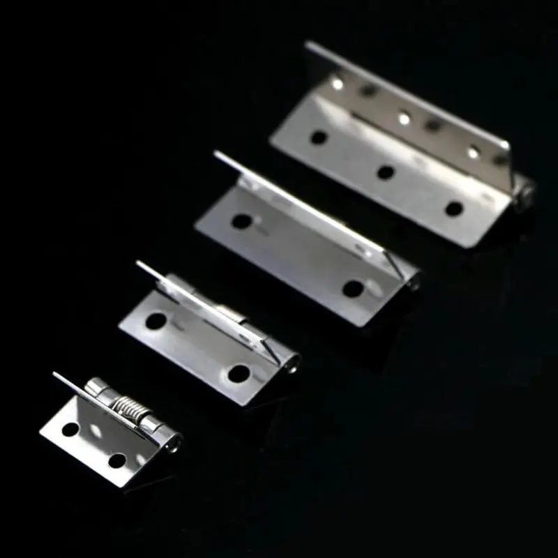 1PC Self Closing Spring Door Hinge Stainless Steel Hardware 1/1.5/2/2.5 Inch For Windows Cabinets Jewelry Boxes Door Hing