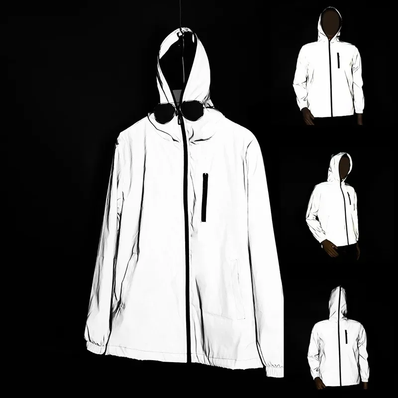 

Plus Size Men Spring Autumn Versatile Comfortable Windbreaker Waterproof Jackets Male High Street Hip Hop Loose Hooded Coats