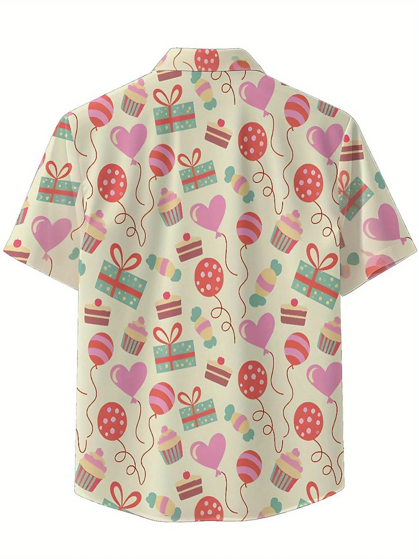 Camisas havaianas masculinas plus size comemora o padrão de aniversário, roupas juvenis de conforto premium, tops streetwear y2k