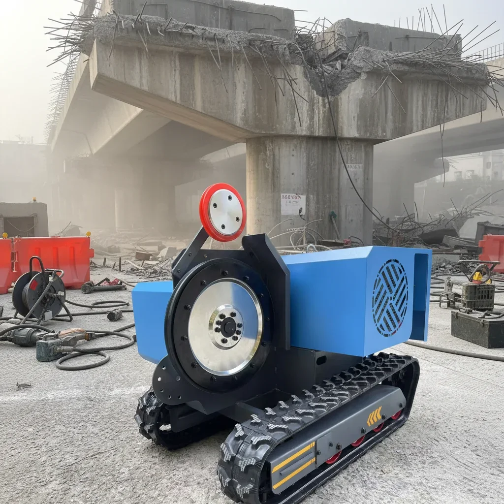 Power 22KW Electric Rope Saw Machine Diamond Wire Cutter for Reinforced Concrete Bridge Support Beam Stone Cutting