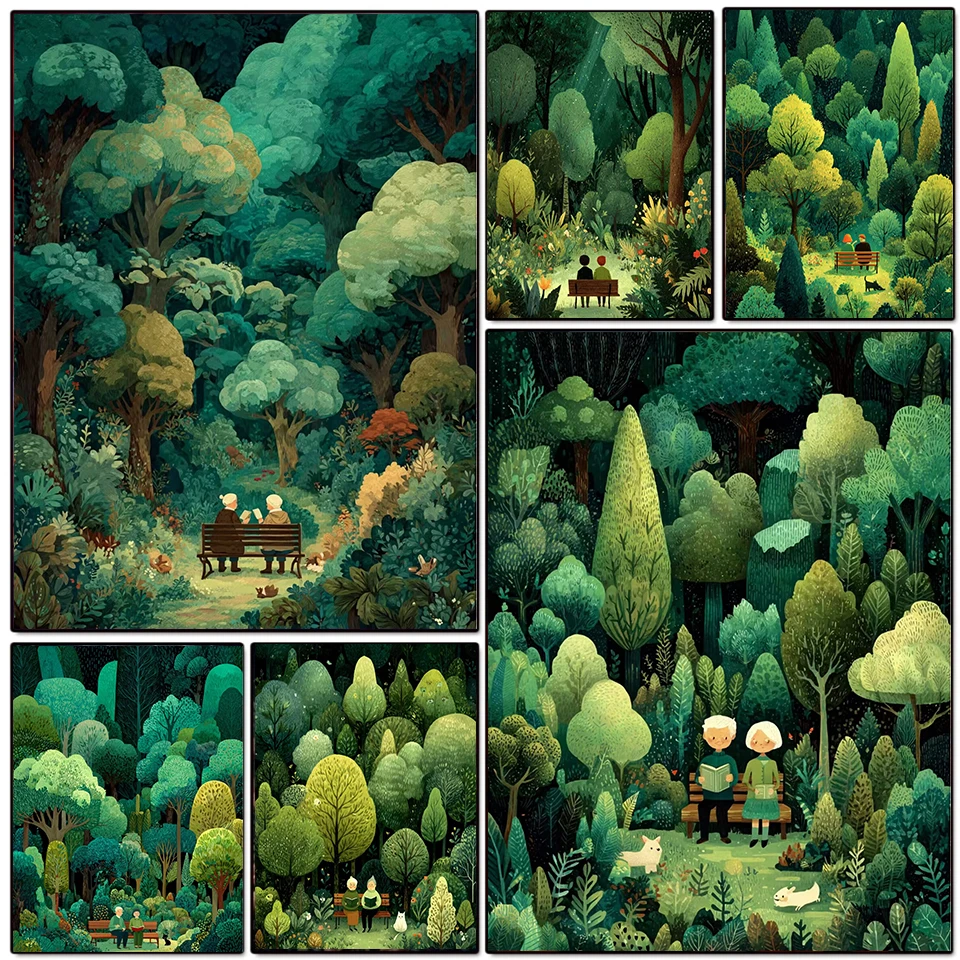 5D DIY الماس اللوحة الغابات مشهد عبر غرزة جديد 2025 زوجين عبر غرزة فسيفساء الماس التطريز بيع #1