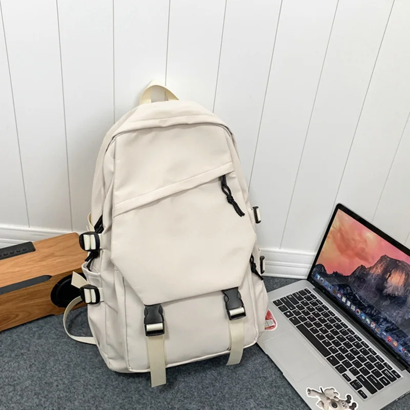 

Large Campacity Canvas Backpack Men Women Zipper Double Shoulder Students School Bag Solid Teenage Youth Casual Travel Backpacks