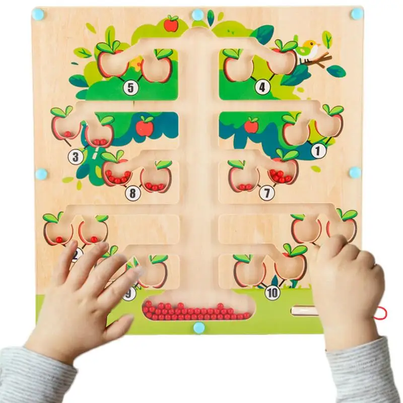 

Magnetic Number Maze Board Wooden Learning Counting Puzzle Board Educational Toys For Kids Ages 4 Montessori Toys Preschool