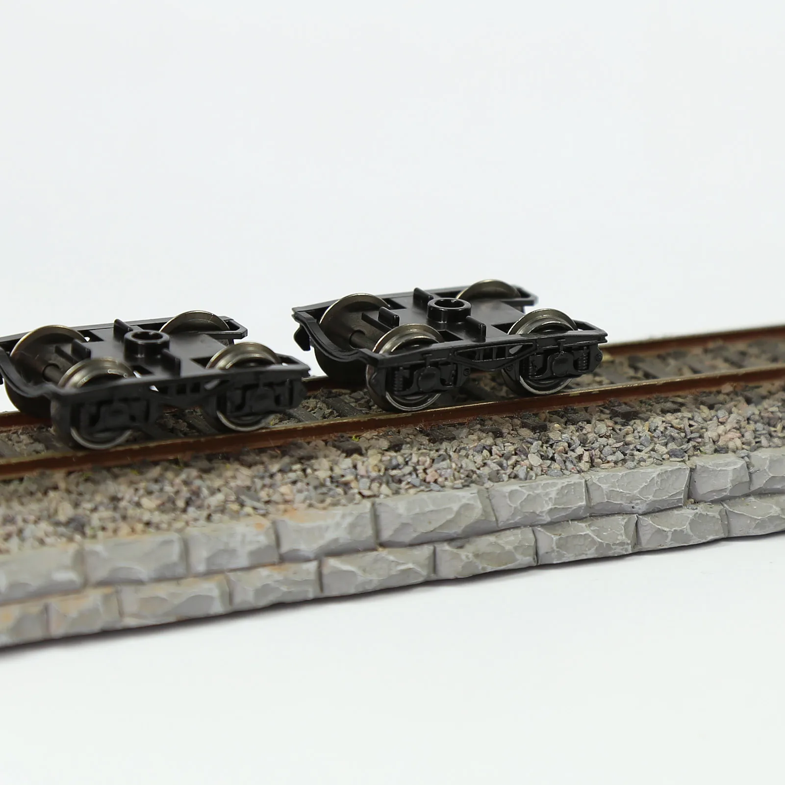 4pcs Model Trains HO Scale 1:87 High Rim Psyllium Bogies with 36\