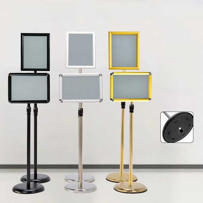 ステンレス鋼製縦型ディスプレイボードホテル指示板床置き水道標識a3サイズ車牽引カバー
