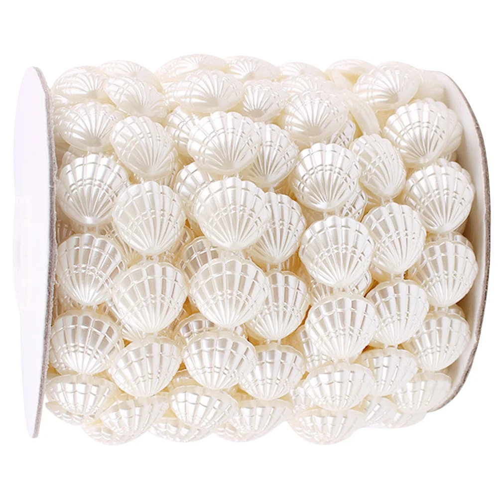 

1 Roll Artificial Conch Beads Imitation Shell Design Ocean Jewelry Beach Charms For Diy Making Wedding Decor Beaded