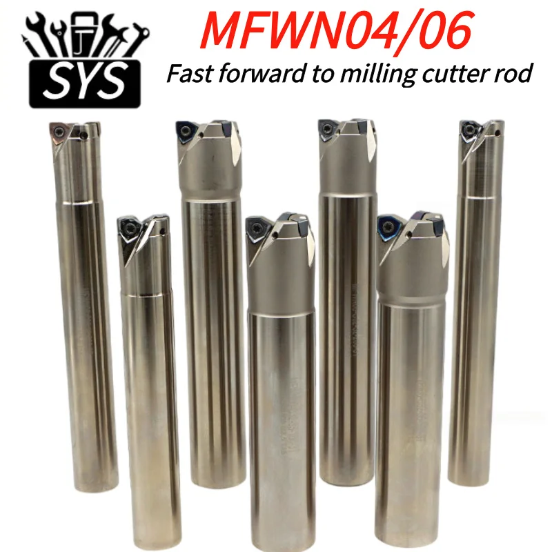 SYS MFWN C15 C16 C19 C20 C24 C25 2T 3T 4T Double-sided 90-degree Fast Feed Milling Cutter CNC Tool Holder Cutter WNMU040304 Tool