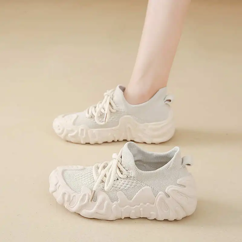 

Flat Sole Thick-heeled White Ankle Boots For Women Shoes Woman Size 43 High Tops Sneakers Women Sport 2025outdoor Besket