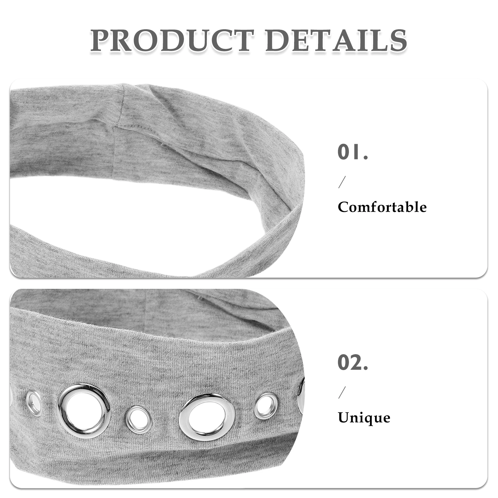 3 قطعة الثقوب المجوفة واسعة جروميت الشرير رباط شعر مطاطا بسط النسيج عقال لمهرجان حفلة خمر يبدو روك