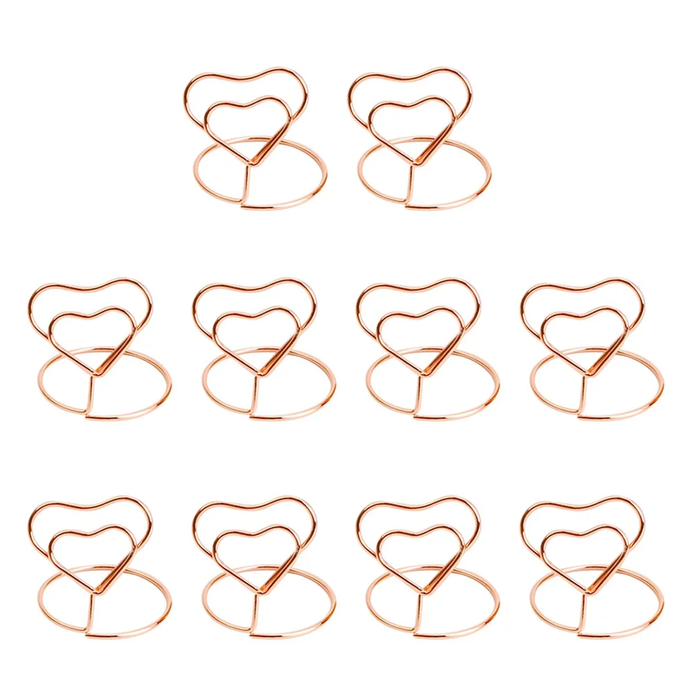 

10pcs Card Holder Metal Place Card Stand Spiral Base Desk Accessories Elegant Memo Table Number Name Clip Wedding Party Supplies