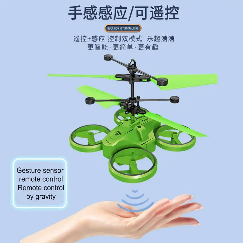 RC Airplane Remote Helicopter Toys With LED Lights Remote Helicopter Toys RC Plane Intelligent Obstacle Avoidance For Beginner